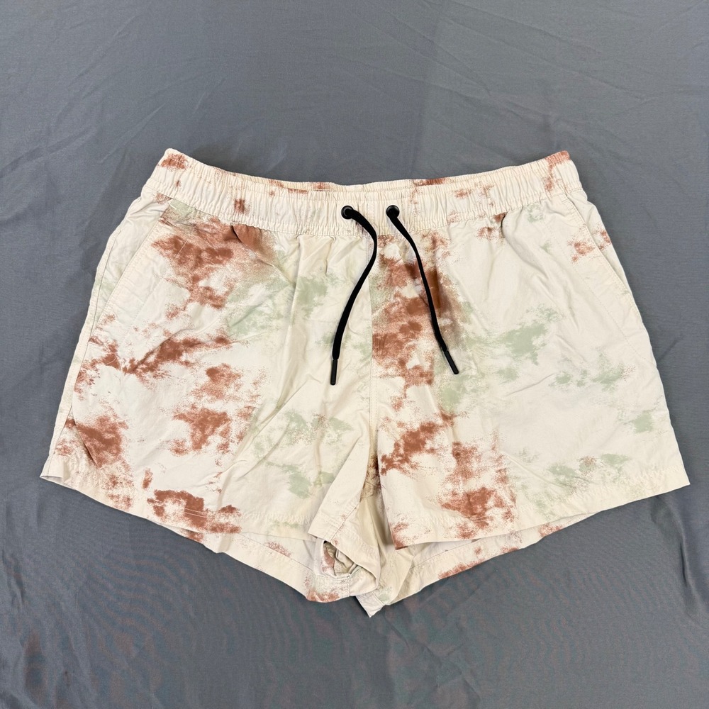 Mountain Hardwear Womens Tie Dye Shorts Brown Green Nylon Hiking OL6397 Medium